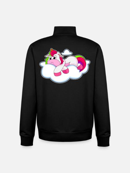 Unicorn Clouds - Unisex Organic Zip Sweatshirt by Stanley/Stella - black