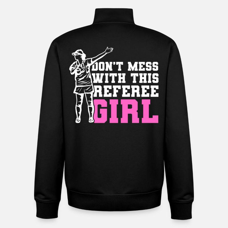 Fußball Schiedsrichterin - Unisex Organic Zip Sweatshirt von Stanley/Stella - Schwarz