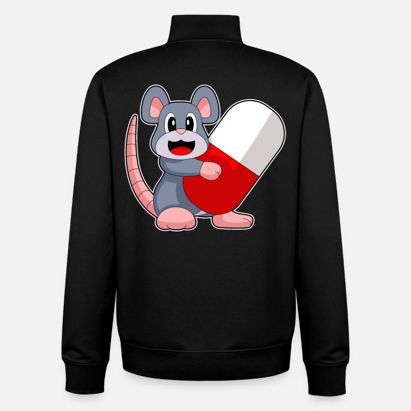 Maus Arzt Medizin - Unisex Organic Zip Sweatshirt von Stanley/Stella - Schwarz