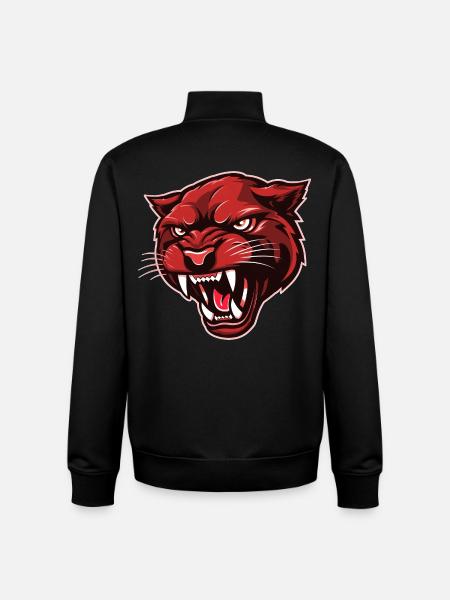 Panther Head Red - Unisex Organic Zip Sweatshirt by Stanley/Stella - black