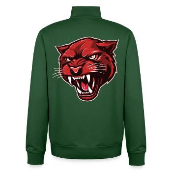 Panther Head Red - Unisex Organic Zip Sweatshirt by Stanley/Stella - bottle green - Back - AI Model Male 185 dark (185cm)