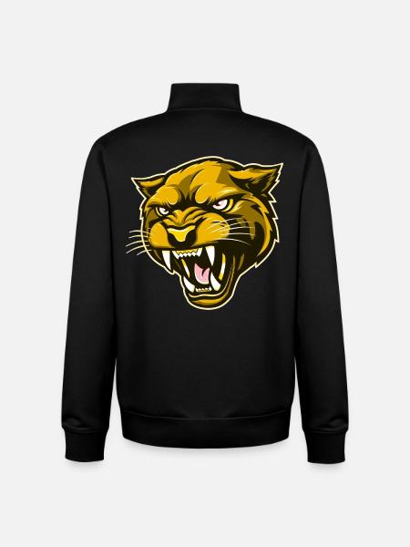 Panther Head Gold - Unisex Organic Zip Sweatshirt by Stanley/Stella - black