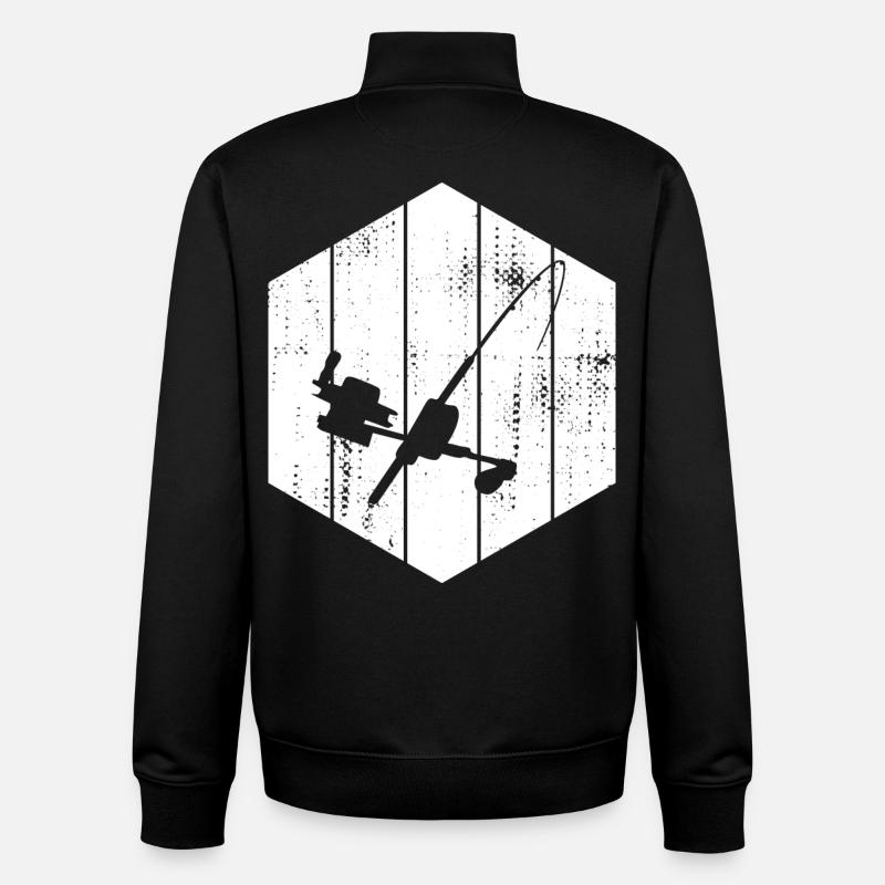 Dessin d’ange - Sweat zippé unisexe en coton bio Stanley/Stella - noir