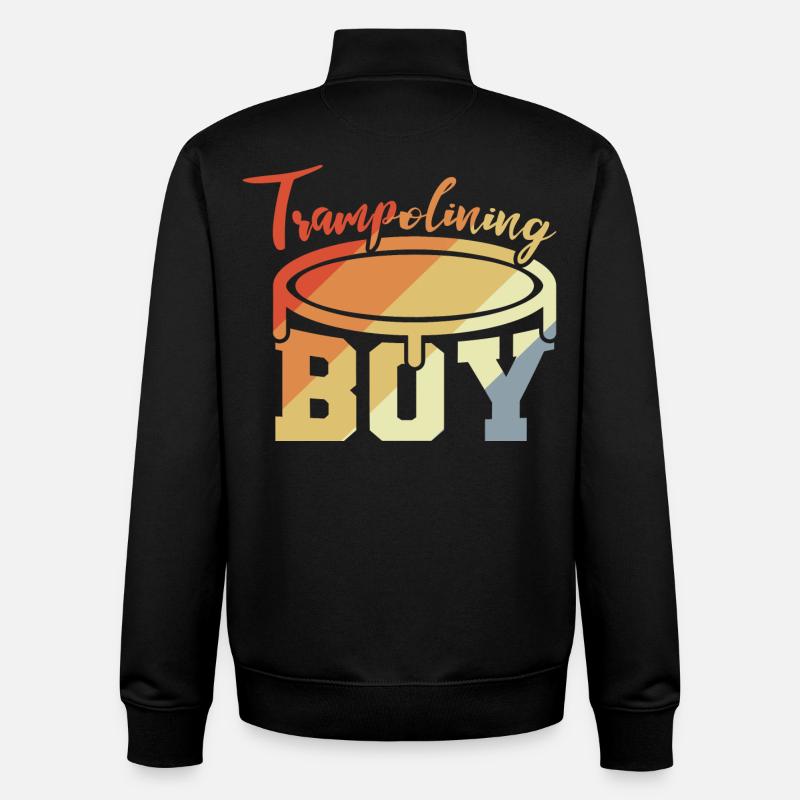 Trampolin Junge - Unisex Organic Zip Sweatshirt von Stanley/Stella - Schwarz