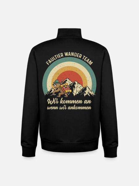 Wandern Faultier - Unisex Organic Zip Sweatshirt von Stanley/Stella - Schwarz