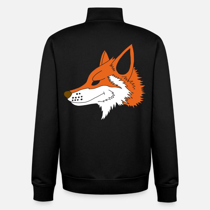 Rusé comme un renard - Sweat zippé unisexe en coton bio Stanley/Stella - noir