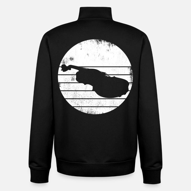 Croquis de violon - Sweat zippé unisexe en coton bio Stanley/Stella - noir