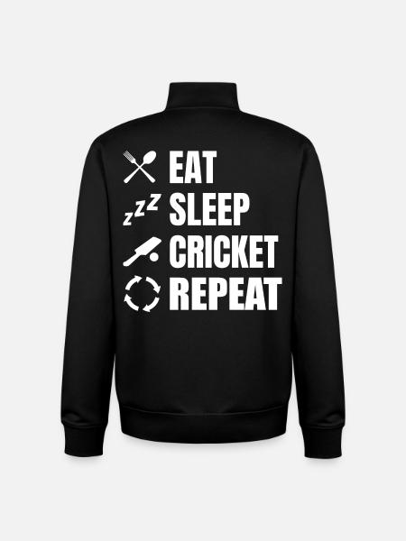 Cricket Player Daily Routine - Unisex Organic Zip Sweatshirt by Stanley/Stella - black
