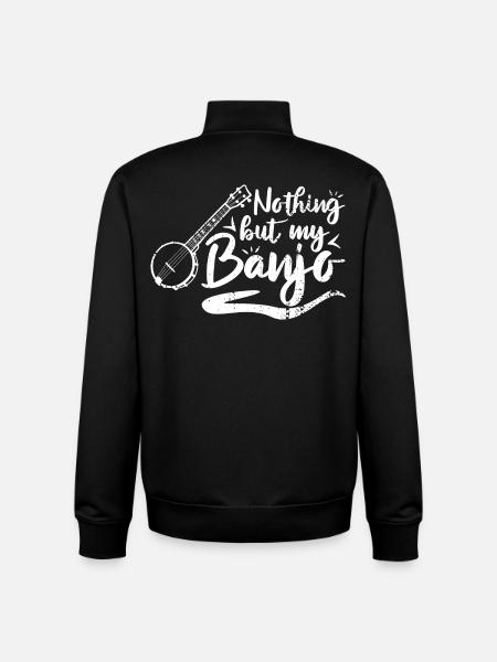 Banjo player saying - Unisex Organic Zip Sweatshirt by Stanley/Stella - black