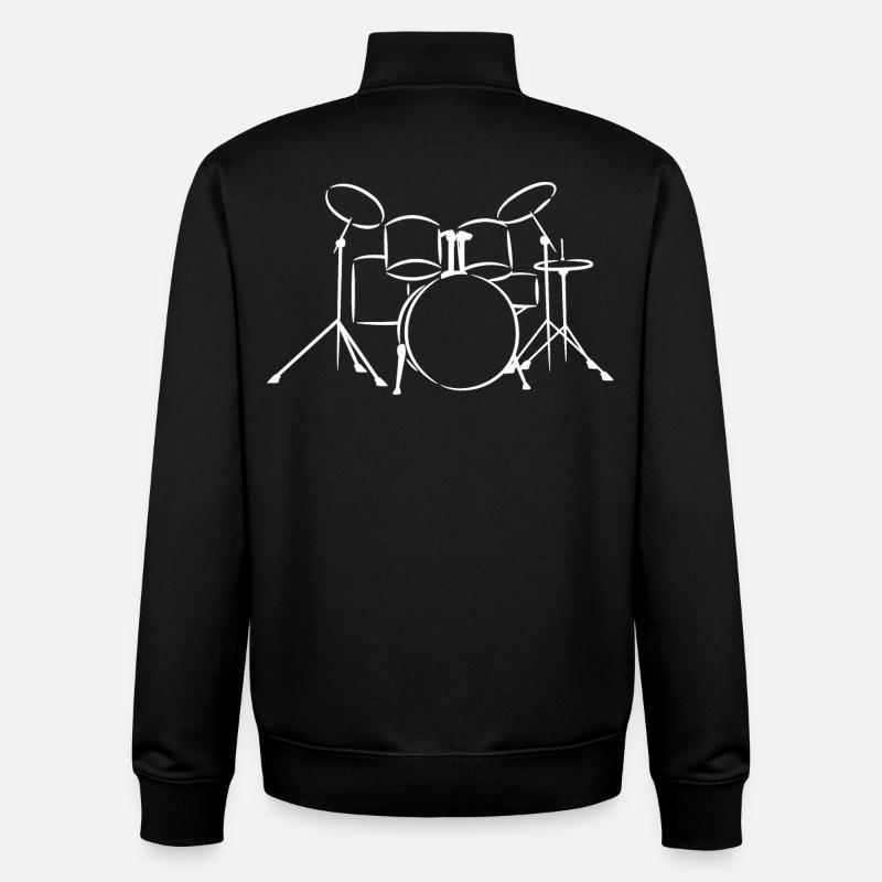 Percussion - Sweat zippé unisexe en coton bio Stanley/Stella - noir