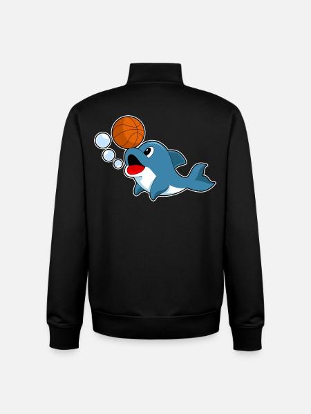 Dolphin Basketteur Basketteur - Sweat zippé unisexe en coton bio Stanley/Stella - noir