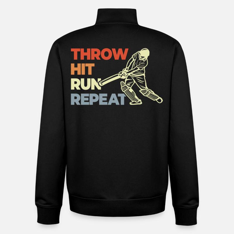 Throw Hit Run Repeat - Unisex Organic Zip Sweatshirt von Stanley/Stella - Schwarz