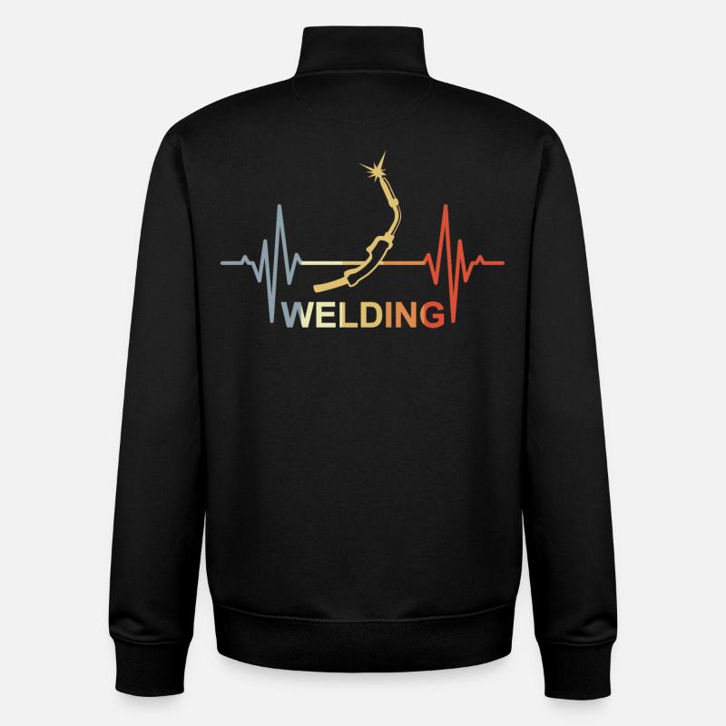 Ich liebe das Schweißen - Unisex Organic Zip Sweatshirt von Stanley/Stella - Schwarz