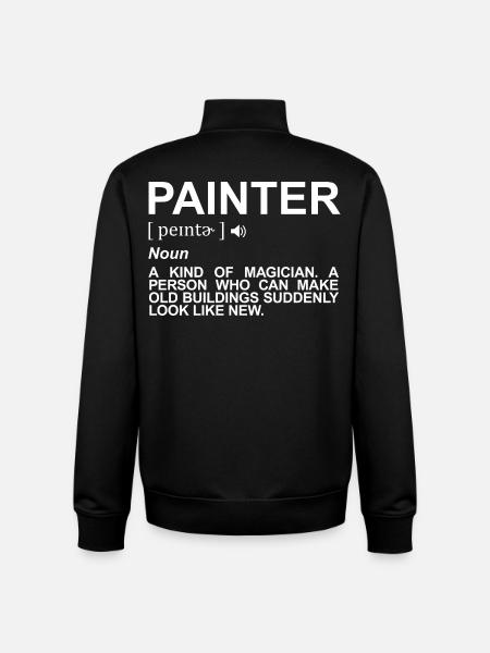 Painter Varnisher Definition - Unisex Organic Zip Sweatshirt by Stanley/Stella - black