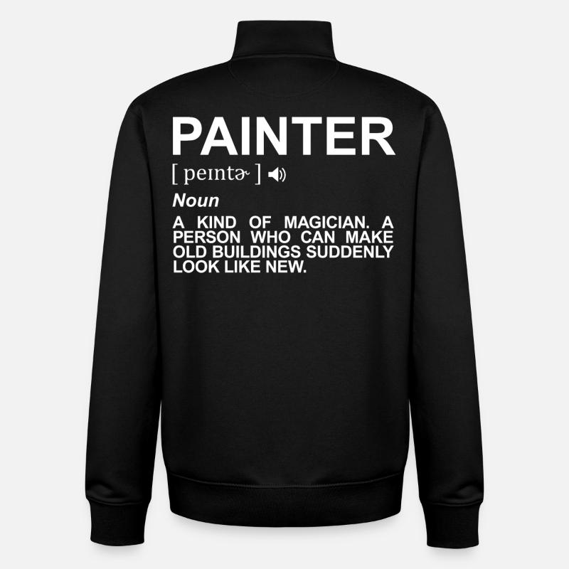 Maler Lackierer Definition - Unisex Organic Zip Sweatshirt von Stanley/Stella - Schwarz