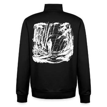 Let's go somewhere invert - Unisex Organic Zip Sweatshirt von Stanley/Stella - Schwarz - Hinten - AI Model Male 185 light (185cm)