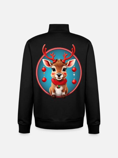 Baby Reindeer - Unisex Organic Zip Sweatshirt by Stanley/Stella - black