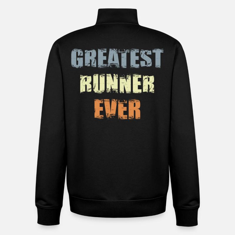 Bester Läufer aller Zeiten - Unisex Organic Zip Sweatshirt von Stanley/Stella - Schwarz
