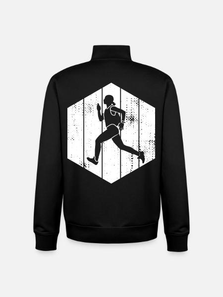 Coureuse - Sweat zippé unisexe en coton bio Stanley/Stella - noir