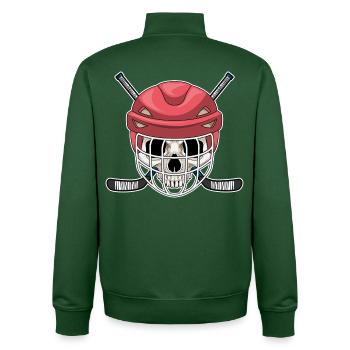 Totenkopf Eishockey Eishockeyschläger - Sweat zippé unisexe en coton bio Stanley/Stella - vert bouteille - Dos - AI Model Male 185 dark (185cm)