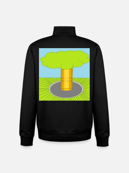 Baumdurchbruch Pop Art Waldszene - Unisex Organic Zip Sweatshirt von Stanley/Stella - Schwarz