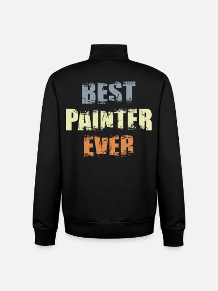 Best Painter Varnisher - Unisex Organic Zip Sweatshirt by Stanley/Stella - black