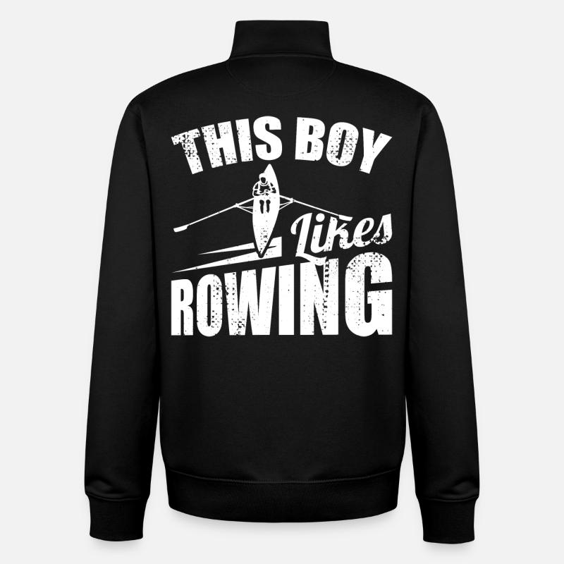 Garçon d’aviron - Sweat zippé unisexe en coton bio Stanley/Stella - noir