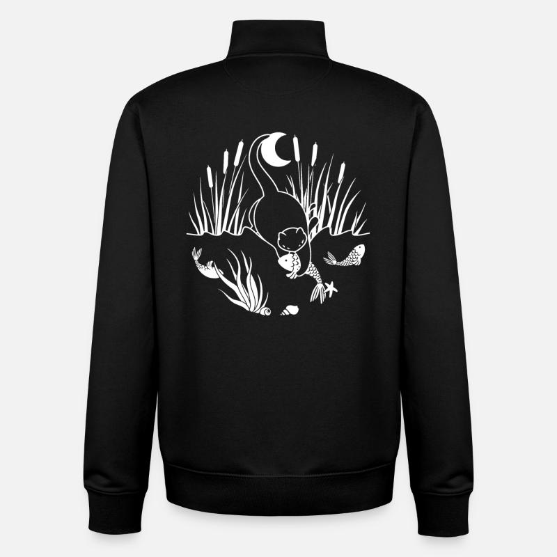 Midnight Catch - Unisex Organic Zip Sweatshirt by Stanley/Stella - black
