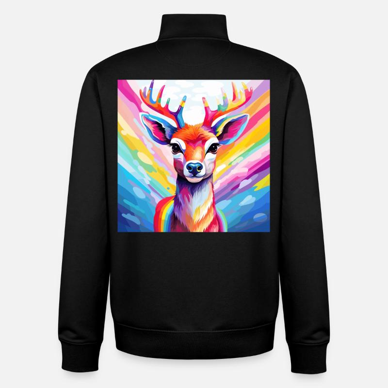 Pride Reindeer - Unisex Organic Zip Sweatshirt von Stanley/Stella - Schwarz