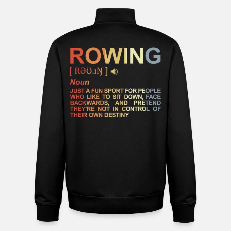 Rowing Term - Unisex Organic Zip Sweatshirt by Stanley/Stella - black