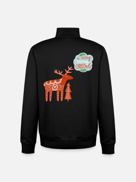 a very merry Christmas - Unisex Organic Zip Sweatshirt by Stanley/Stella - black