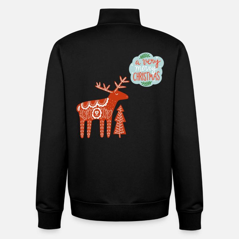 un joyeux Noël - Sweat zippé unisexe en coton bio Stanley/Stella - noir