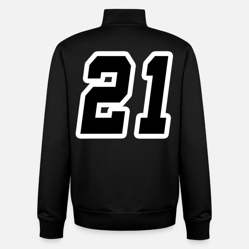 Nummer einundzwanzig 21 - Unisex Organic Zip Sweatshirt von Stanley/Stella - Schwarz