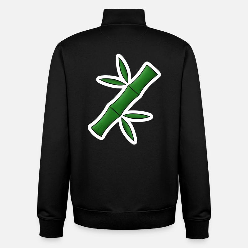 Bambou ! - Sweat zippé unisexe en coton bio Stanley/Stella - noir