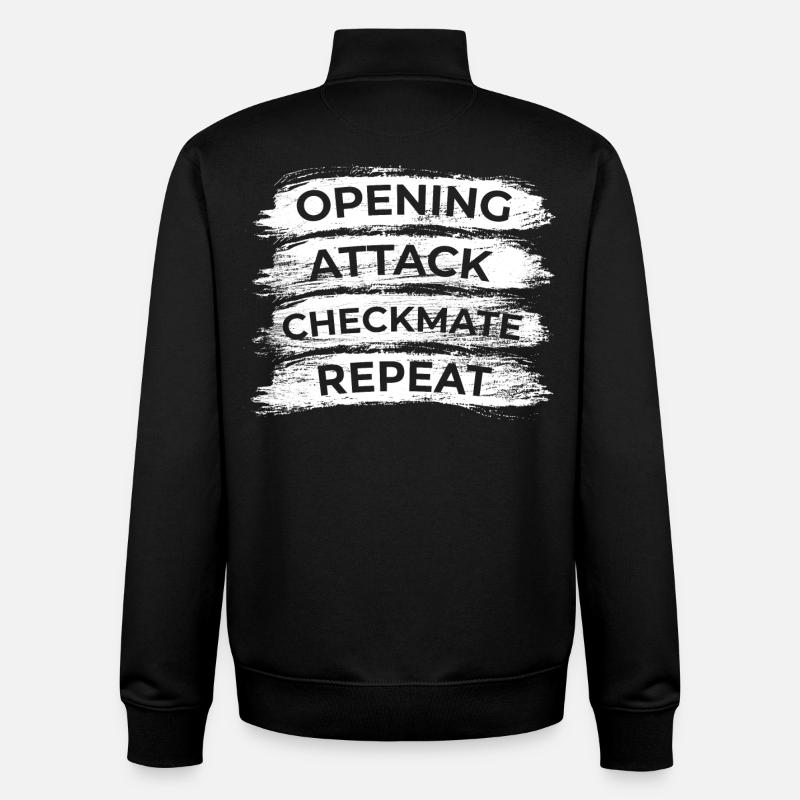 Chess Techniques - Unisex Organic Zip Sweatshirt by Stanley/Stella - black