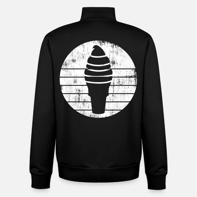 Ice cream cone - Unisex Organic Zip Sweatshirt by Stanley/Stella - black