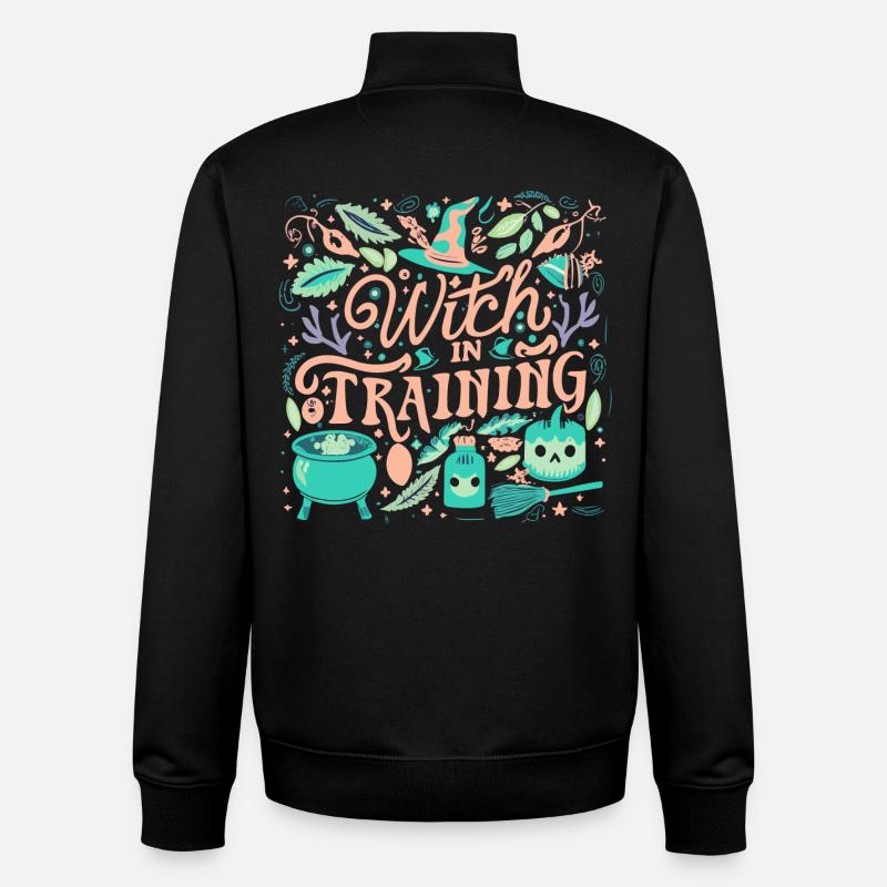 Witch in Training - Unisex Organic Zip Sweatshirt by Stanley/Stella - black
