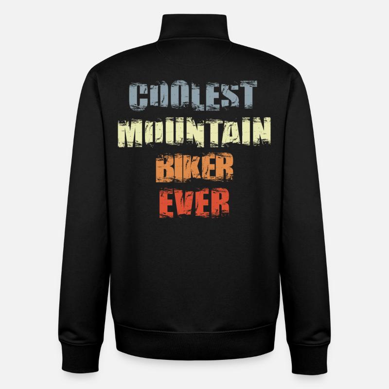 Lustiger Mountainbiker - Unisex Organic Zip Sweatshirt von Stanley/Stella - Schwarz