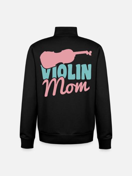 Mère violoniste - Sweat zippé unisexe en coton bio Stanley/Stella - noir