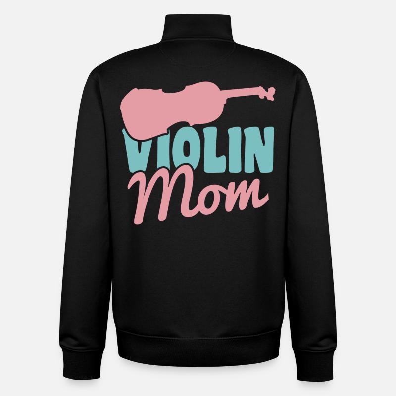 Mère violoniste - Sweat zippé unisexe en coton bio Stanley/Stella - noir