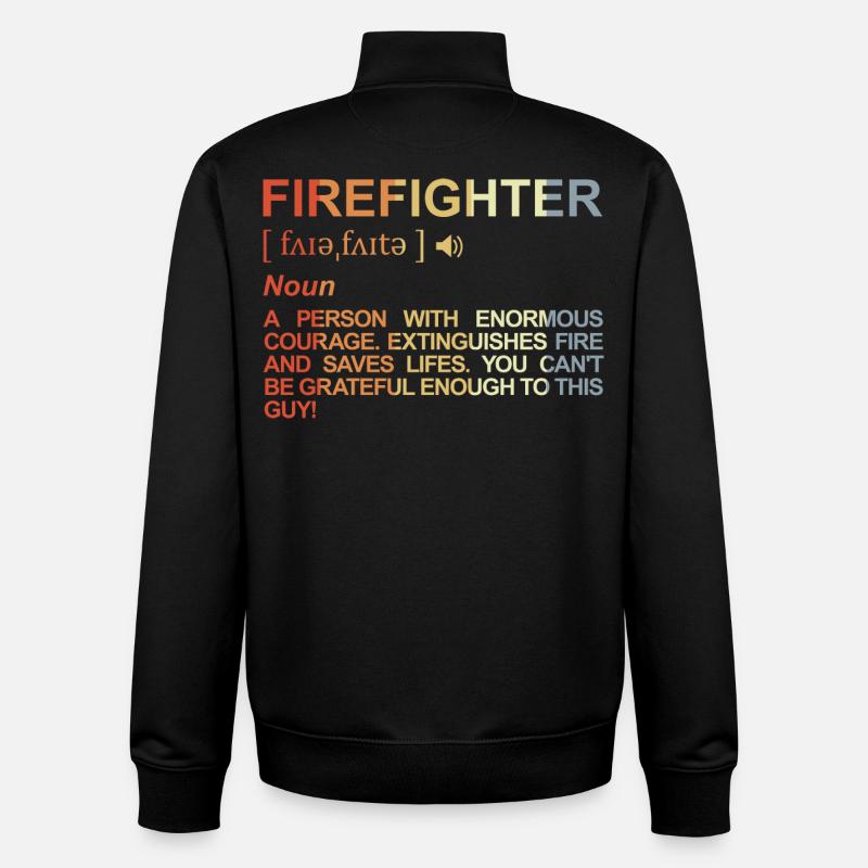 Mandat de pompier - Sweat zippé unisexe en coton bio Stanley/Stella - noir