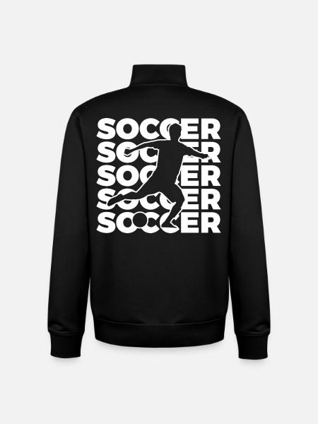 Footballer - Unisex Organic Zip Sweatshirt by Stanley/Stella - black