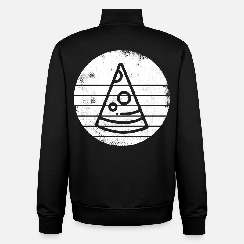 Pizza - Sweat zippé unisexe en coton bio Stanley/Stella - noir