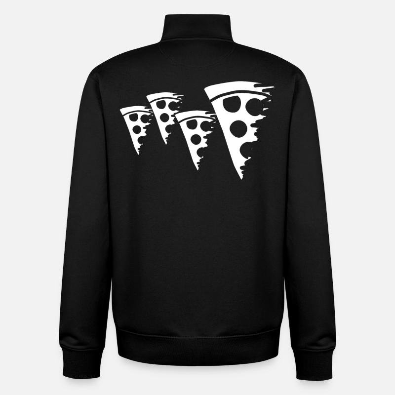 Pizza Sketch - Unisex Organic Zip Sweatshirt by Stanley/Stella - black