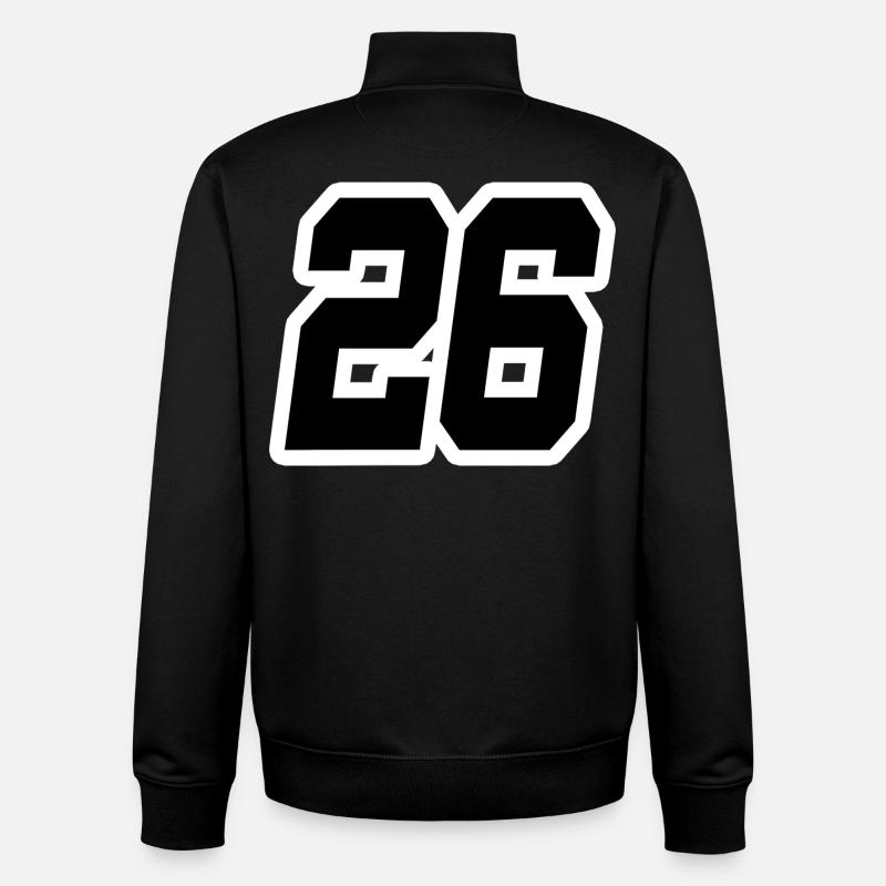 Nummer sechsundzwanzig 26 - Unisex Organic Zip Sweatshirt von Stanley/Stella - Schwarz