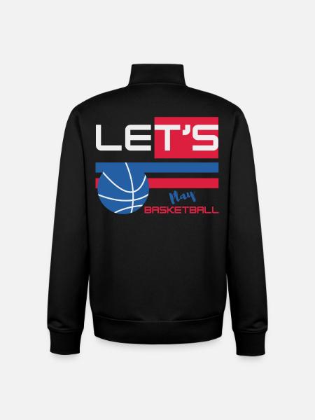 Lest's Play Basketball - Player Basketball - Unisex Organic Zip Sweatshirt by Stanley/Stella - black