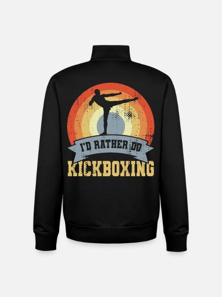 I'd Rather Do Kickboxing - Unisex Organic Zip Sweatshirt von Stanley/Stella - Schwarz
