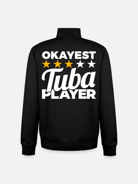 Average tuba player - Unisex Organic Zip Sweatshirt by Stanley/Stella - black