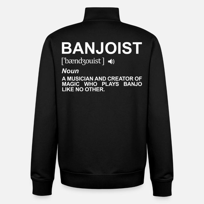 Banjospieler Definition - Unisex Organic Zip Sweatshirt von Stanley/Stella - Schwarz