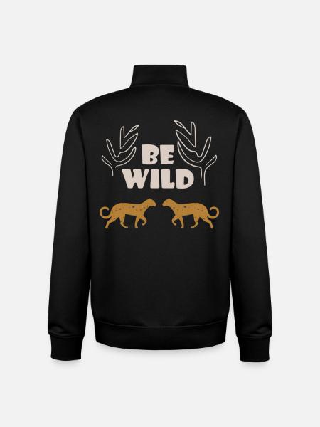 Be Wild - Unisex Organic Zip Sweatshirt by Stanley/Stella - black